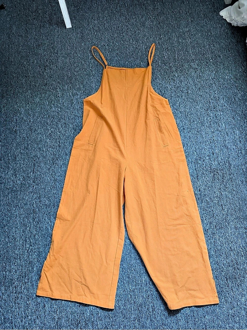 Wide Leg Jumpsuit in Orange Size Medium Like New